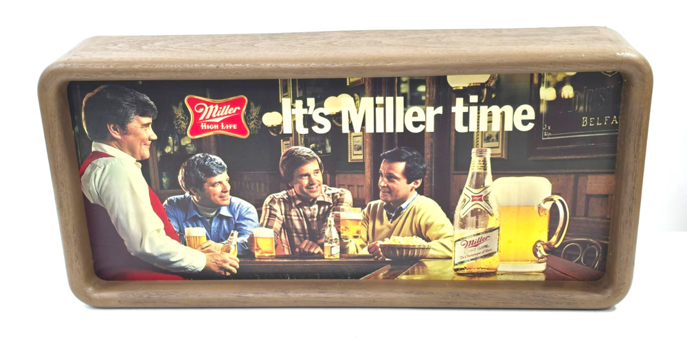 Vintage Miller High Life It's Miller Time Beer Sign